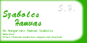 szabolcs hamvas business card